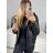 Kabát flaušový beránek s kapucí na zip dámský (L/XL ONE SIZE) ITALSKá MóDA IM321569 black S