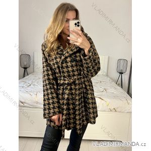 Women's Button Up Fluff Coat With Hood (S/M/L ONE SIZE) ITALIAN FASHION IM423600