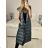 Women's elegant party long sleeve dress (S/M ONE SIZE) ITALIAN FASHION IM322282 M Brown