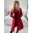 Women's Fluffy Coat (S/M ONE SIZE) ITALIAN FASHION IM723050 S/M Black and white