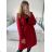 Women's Fluffy Coat (S/M ONE SIZE) ITALIAN FASHION IM723050 S/M Black and white