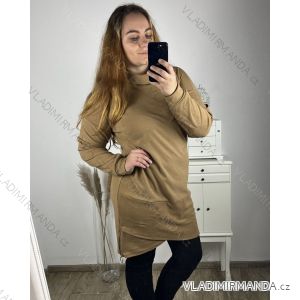Women's Plus Size Warm Long Sleeve Dress (XL/2XL/3XL ONE SIZE) ITALIAN FASHION IM423575