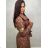 Women's Fluffy Long Sleeve Coat (S/M/L ONE SIZE) ITALIAN FASHION IMC23427