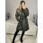 Women's Fluffy Long Sleeve Coat (S/M/L ONE SIZE) ITALIAN FASHION IMC23427 M / L black
