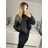Women's leatherette jacket (SML-XL) ITALIAN FASHION IMWA216689 S/M black