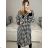 Women's Button Down Fluffy Coat (S/M/L ONE SIZE) ITALIAN FASHION IMD22962 L/XL black-brown