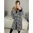 Women's Button Down Fluffy Coat (S/M/L ONE SIZE) ITALIAN FASHION IMD22962 L/XL black-brown