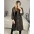 Women's Button Down Fluffy Coat (S/M/L ONE SIZE) ITALIAN FASHION IMD22962 L/XL black-brown