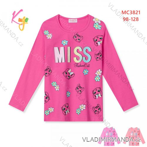 T-shirt with long sleeves children's girls girls (98-128) KUGO HL9309
