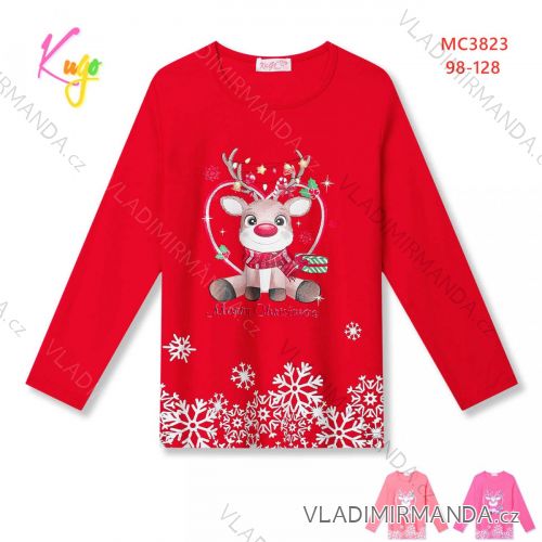 T-shirt with long sleeves children's girls girls (98-128) KUGO HL9309