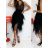 Women's Long Chiffon Short Sleeve Dress (S/M ONE SIZE) ITALIAN FASHION IMWGS231048