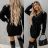 Women's Long Sleeve Knitted Dress (S/M ONE SIZE) ITALIAN FASHION IMWAK23CL5019
