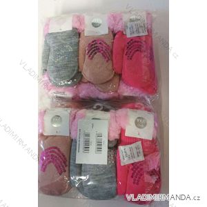 Gloves mittens with laces baby girl puppies (10-12-14-16cm) YOCLUB POLAND PV323RED0111G