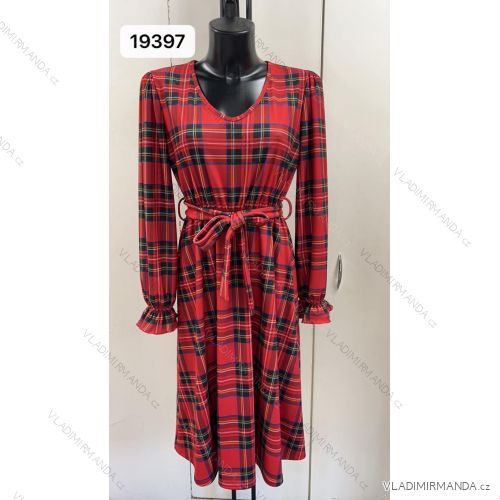 Women's Elegant Long Sleeve Dress (S/M ONE SIZE) ITALIAN FASHION IMM23M6062
