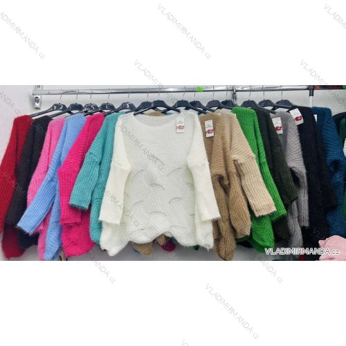Sweater Knitted Slim Long Sleeve Women's Stripe (S/M ONE SIZE) ITALIAN FASHION IMWAE23017