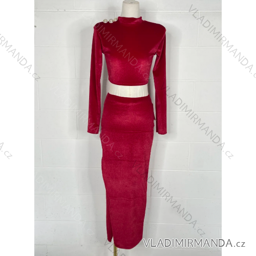 Carmen Women's Long Skirt and Crop Top Set (S/M ONE SIZE) ITALIAN FASHION IMPBB23B1671/6484