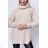 Women's Knitted Extended Turtleneck Long Sleeve Sweater (S/M ONE SIZE) ITALIAN FASHION IMM23M3289