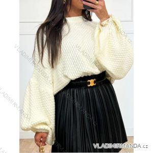 Women's Long Sleeve Knitted Sweater (S/M ONE SIZE) ITALIAN FASHION IMM22FD9073