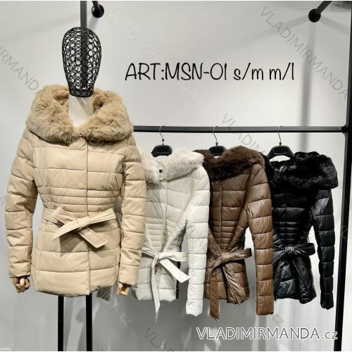 Women's Long Sleeve Leather Jacket (S-XL) ITALIAN FASHION IMM23MS228058