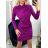 Women's Elegant Long Sleeve Dress (S/M ONE SIZE) ITALIAN FASHION IMM23M6062