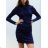 Women's Elegant Long Sleeve Dress (S/M ONE SIZE) ITALIAN FASHION IMM23M6062