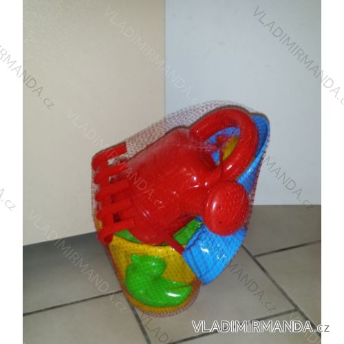 Set for small sand (bucket, strainer, scoop, rakes, jug, grandmothers) 0833