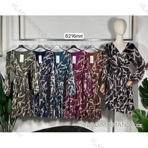 Women's Elegant Long Sleeve Dress (S/M ONE SIZE) ITALIAN FASHION IMM23M6062