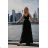 Women's Long Formal Short Sleeve Dress (36-54) POLISH FASHION PMLMR23ALICE black 36