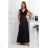 Women's Long Formal Short Sleeve Dress (36-54) POLISH FASHION PMLMR23ALICE black 34