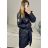 Women's Long Sleeve Coat (S/M ONE SIZE) ITALIAN FASHION IMPGM235272 black S/M