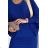 402-6 Bat dress with a neckline - blue color with glitter