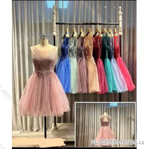 Women's strapless tulle party dress (S/M/L ONE SIZE) ITALIAN FASHION IM923001