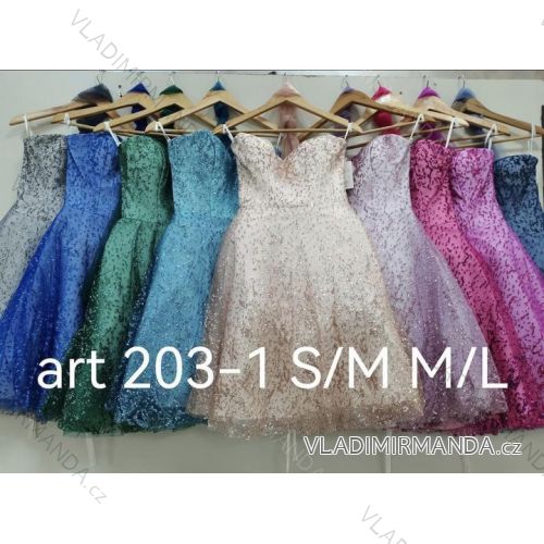 Women's strapless tulle party dress (S/M/L ONE SIZE) ITALIAN FASHION IM923001
