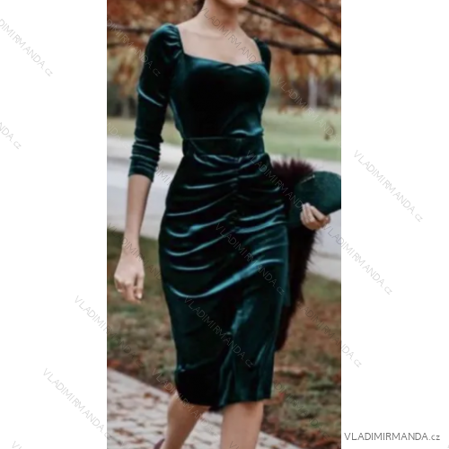 Women's Elegant Knitted Long Sleeve Dress (S/M ONE SIZE) ITALIAN FASHION IMPBB22Y22990