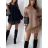 Buttoned Dress with Buttoned Ladies (uni s-m) ITALIAN FASHION IM2203948 Brown S/M