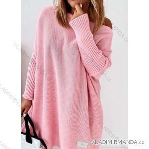 Women's Long Sleeve Oversize Long Sleeve Sweater (S/M/L ONE SIZE) ITALIAN FASHION IMWL22010/DUR
