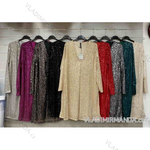 Women's Long Chiffon Short Sleeve Dress (S/M ONE SIZE) ITALIAN FASHION IMWGS231048