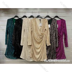 Women's Long Chiffon Short Sleeve Dress (S/M ONE SIZE) ITALIAN FASHION IMWGS231048