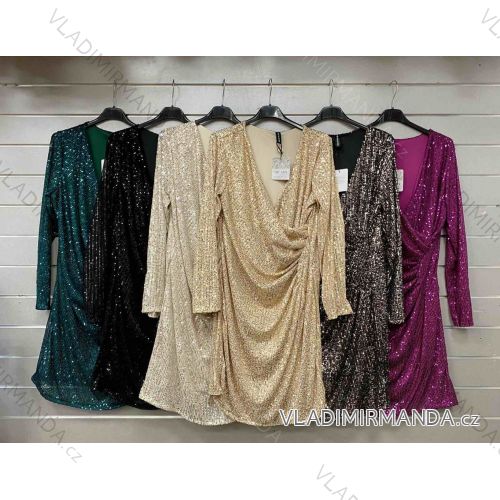 Women's Long Chiffon Short Sleeve Dress (S/M ONE SIZE) ITALIAN FASHION IMWGS231048