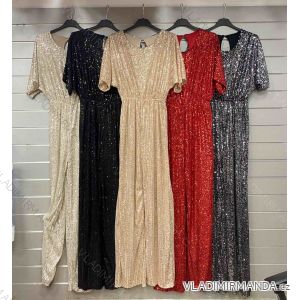 Women's Long Chiffon Short Sleeve Dress (S/M ONE SIZE) ITALIAN FASHION IMWGS231048