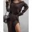 Women's Long Sleeve Knitted Dress (M/L ONE SIZEl) ITALIAN FASHION IMD23811