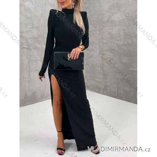 Šaty elegantní krátké dlouhý rukáv dámské (S/M ONE SIZE) ITALSKÁ MÓDA IMWC217235