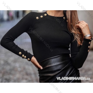 Women's Short Turtleneck Long Sleeve Sweater (S/M ONE SIZE) ITALIAN FASHION IMPBB23Z5153