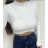Women's Strapless Crop Top (S/M ONE SIZE) ITALIAN FASHION IMPBB23Y20267 béžová S/M