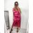 Women's elegant evening dress with straps (S/M ONE SIZE) ITALIAN FASHION IM3222IM322MONICA fuchsia L/XL