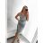 Women's elegant evening dress with straps (S/M ONE SIZE) ITALIAN FASHION IM3222IM322MONICA fuchsia L/XL