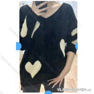 Women's Long Sleeve Knitted Sweater (S/M ONE SIZE) ITALIAN FASHION IMWAE23047