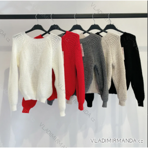 Women's Long Sleeve Knitted Sweater (S/M ONE SIZE) ITALIAN FASHION IMPMD238877X