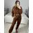 Women's long sleeve long tracksuit and hoodie set (S/M ONE SIZE) ITALIAN FASHION IMPLP2335890016