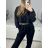 Women's long sleeve long tracksuit and hoodie set (S/M ONE SIZE) ITALIAN FASHION IMPLP2335890016 black S/M